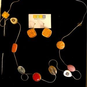BOHM SET OF EARRINGS & NECKLACE NEW.